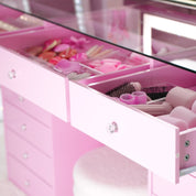 Pink vanity