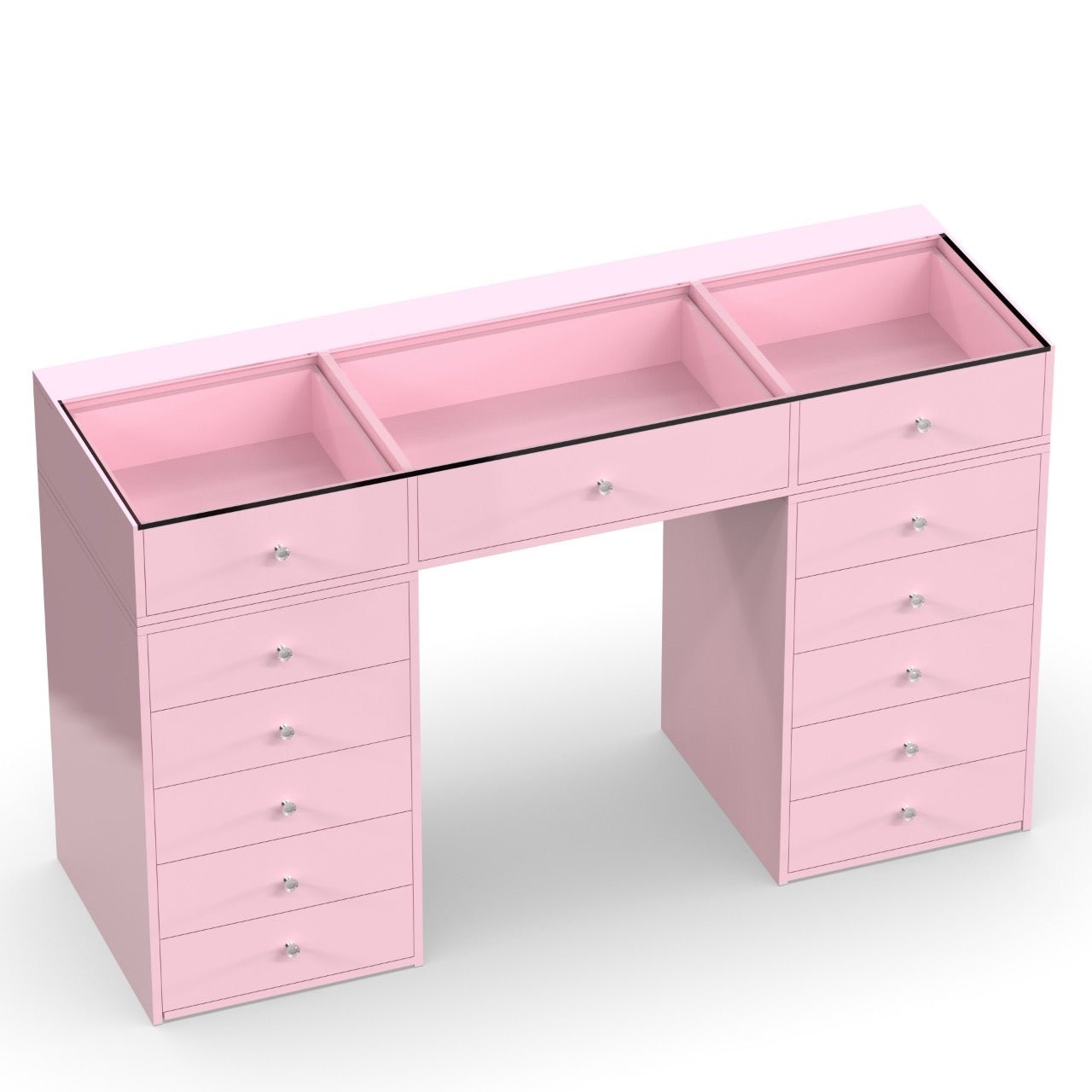 Pink vanity